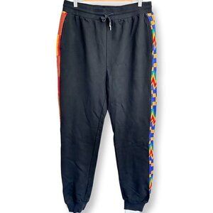 TribalByN Royalty Jogger Pants Women’s Size Large Black Colorful African Design